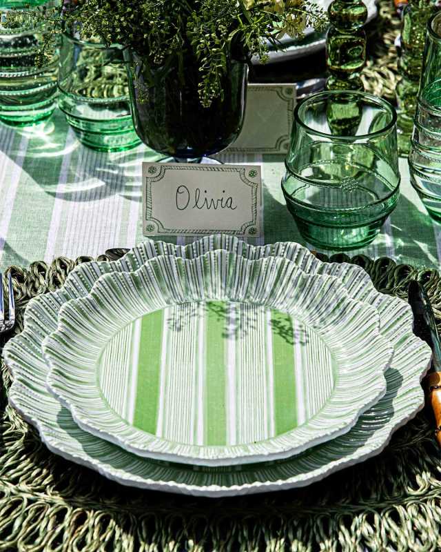Cabana Stripe Melamine Dessert/Salad Plates, Set of 4